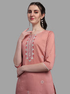 Embroidered Kurta With Pant & Dupatta Set, Multicolor - Hiral Fashion - Distacart