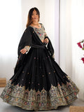 Lehenga Mart Designer Bollywood Style Wedding Wear Lehenga Choli - Black