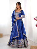 Lehenga Mart Designer Bollywood Style Wedding Wear Lehenga Choli - Blue