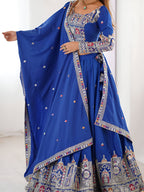 Lehenga Mart Designer Bollywood Style Wedding Wear Lehenga Choli - Blue