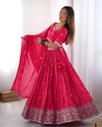 Lehenga Mart Designer Bollywood Style Wedding Wear Lehenga Choli - Pink