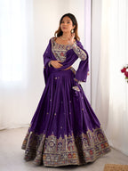Lehenga Mart Designer Bollywood Style Wedding Wear Lehenga Choli - Purple