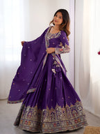Lehenga Mart Designer Bollywood Style Wedding Wear Lehenga Choli - Purple