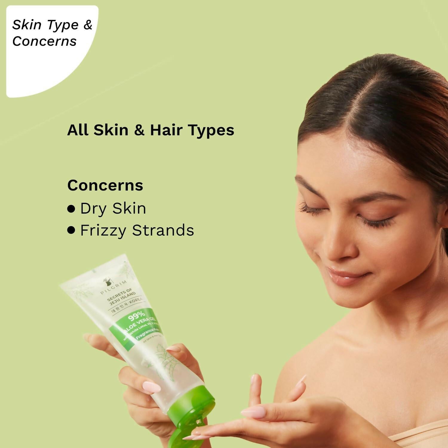 Pilgrim Korean 99% Pure Aloe Vera Gel with Vitamin E & Vitamin B5, Hydrates & Soothes Skin - Korean Skin Care - Distacart