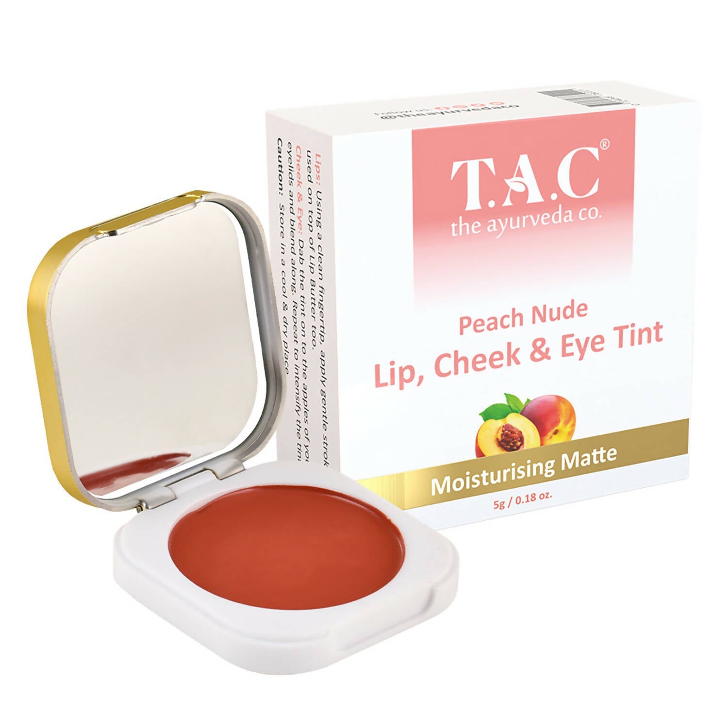 TAC - The Ayurveda Co. Peach Nude Lip, Cheek & Eye Tint
