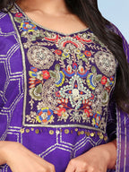 Joban Fashion Green Cotton Premium Pure Viscose Print Dola With Handwork Kurta set