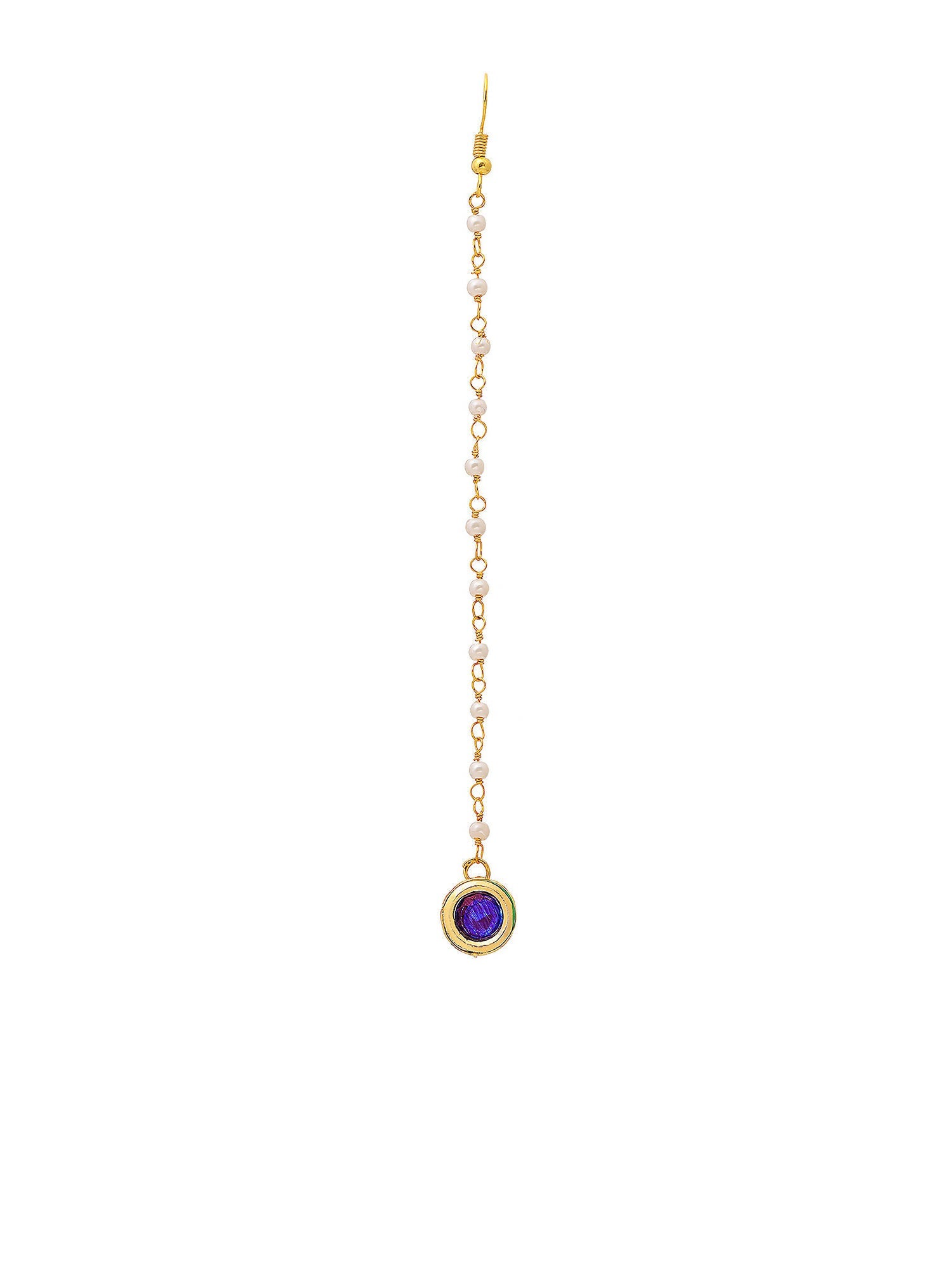 Ruby Raang Blue Meenakari Kundan Maang Tikka - Distacart