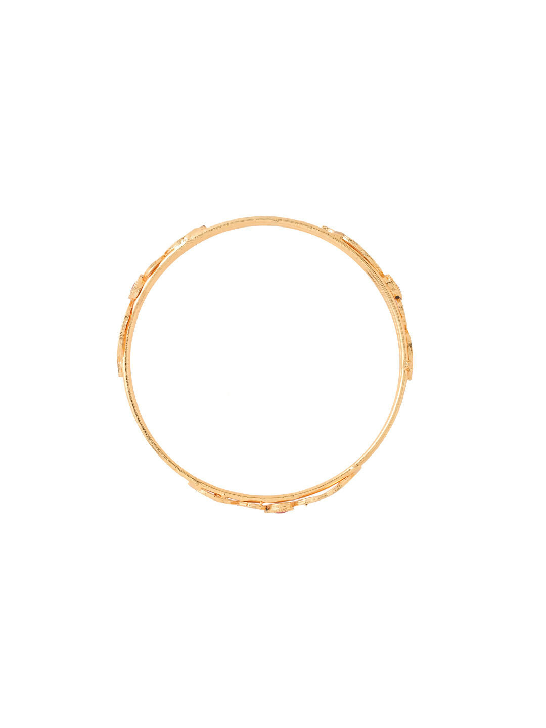 NVR Women Set of 2 Gold-Plated Traditional Daily Use Peacock Design Bangles - Distacart