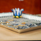 Sri Rudra Square Meenakari Tray (SR 03477)