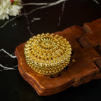 Sri Rudra Gold Fancy Tray Round Bowl (EAN 8906101491865)