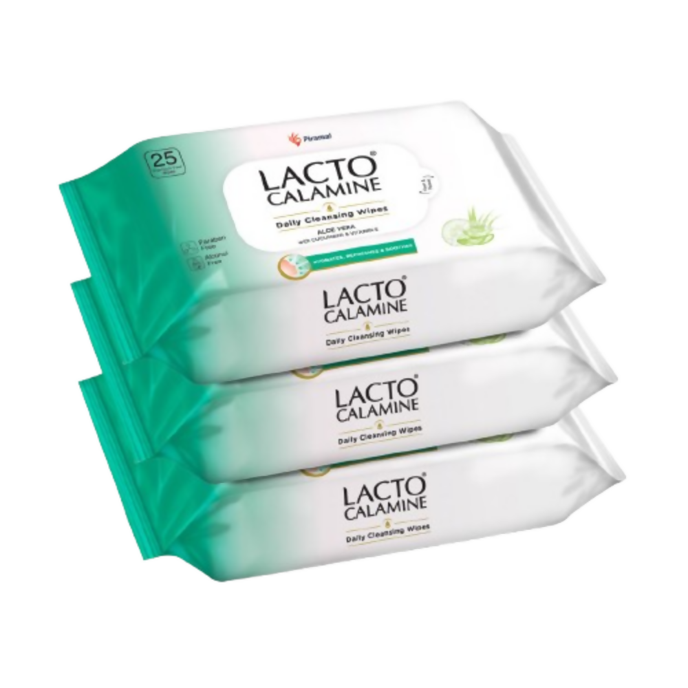 Lacto Calamine Daily Cleansing Face Wipes, Makeup Remover Wipes - Distacart