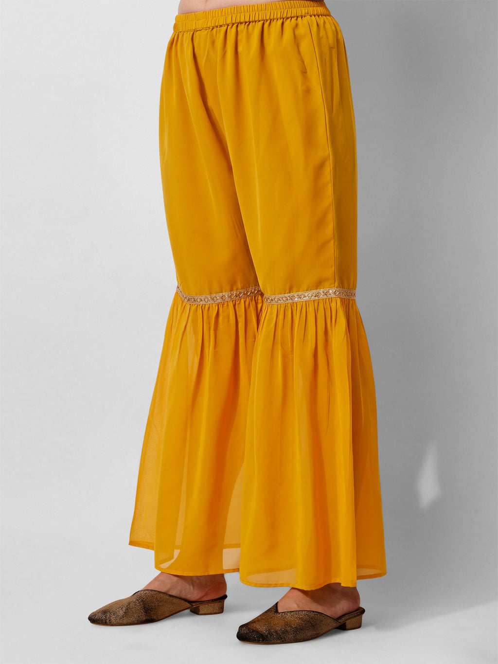 Hand Embroidered Kurta With Sharara And Dupatta Set, Multicolor - Hiral Fashion - Distacart