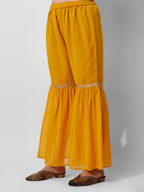 Hand Embroidered Kurta With Sharara And Dupatta Set, Multicolor - Hiral Fashion - Distacart