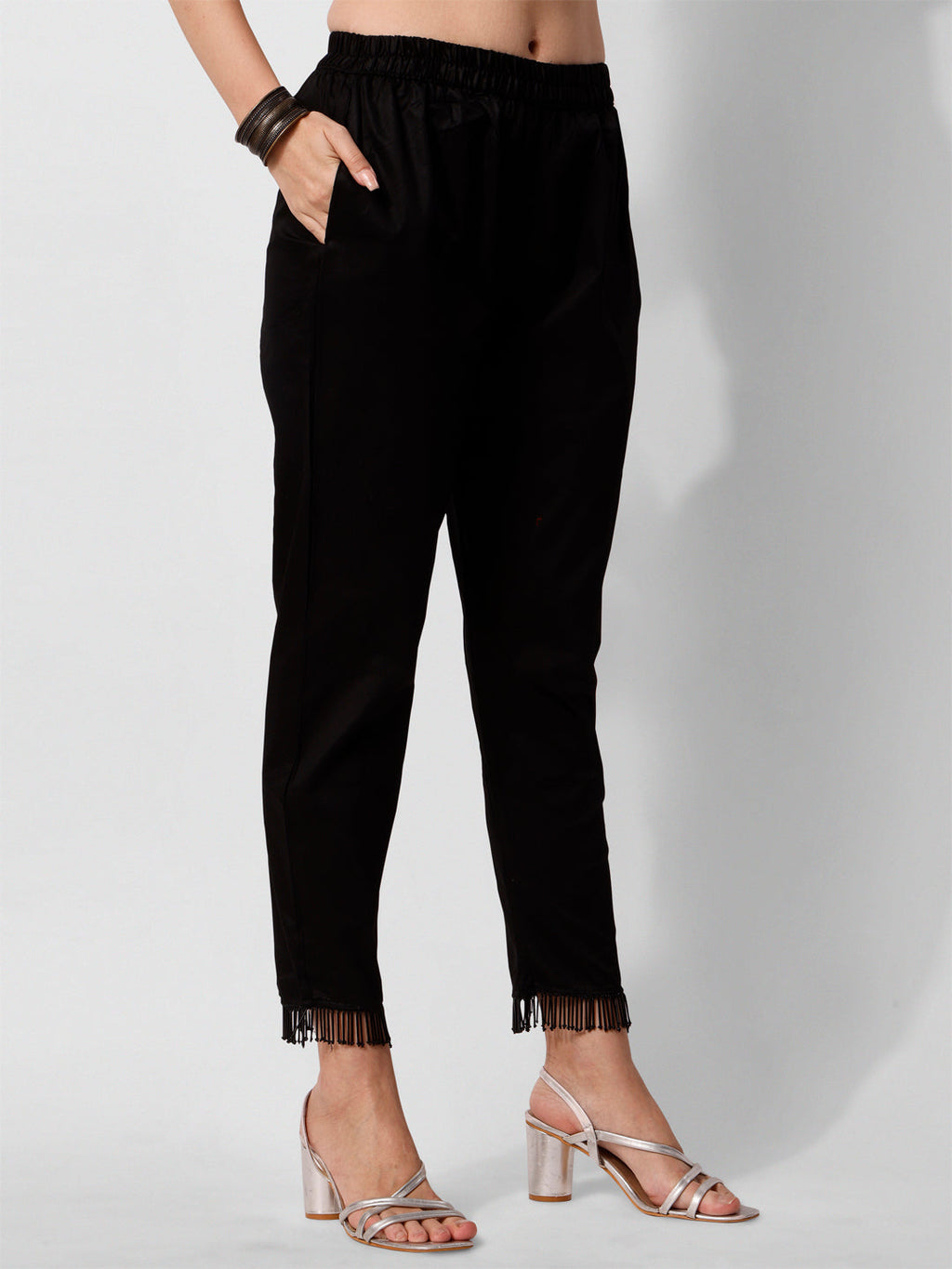 Georgette Black Kurta With Pant Set, Multicolor - Hiral Fashion - Distacart