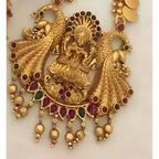 Jewel City Elegant Gold Jewelry Set: Necklace and Earrings with Pearls and Gemstones