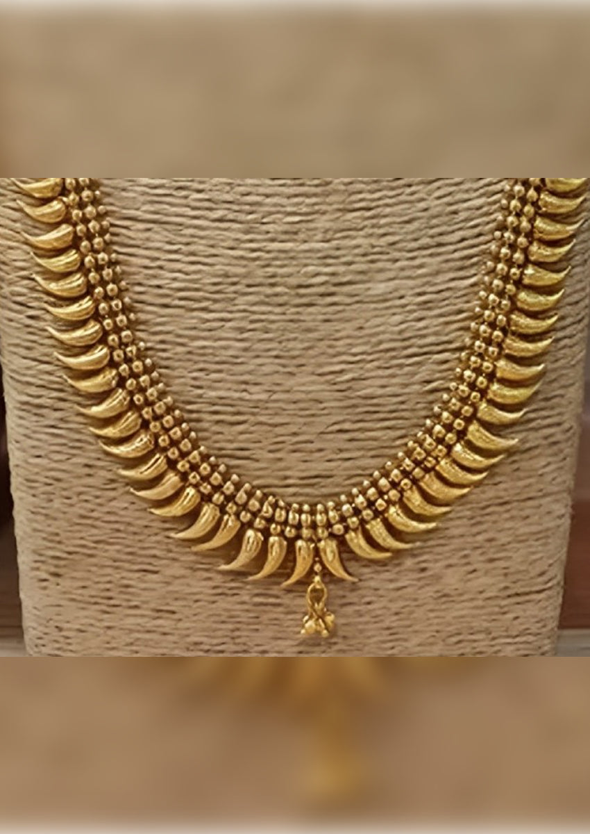 Jewel City Traditional Gold-Plated Kerala Mullamottu Mala Set with Jhumka Earrings - Distacart