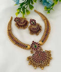 Jewel City Traditional Gold-Plated Kundan Necklace Set with Multi Stones Handcrafted Ethnic Bridal Jewelry- Festival & Wedding Wear