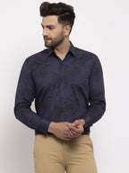 Jainish Navy Men's Cotton Printed Formal Shirt's ( SF 775Navy ) - Distacart
