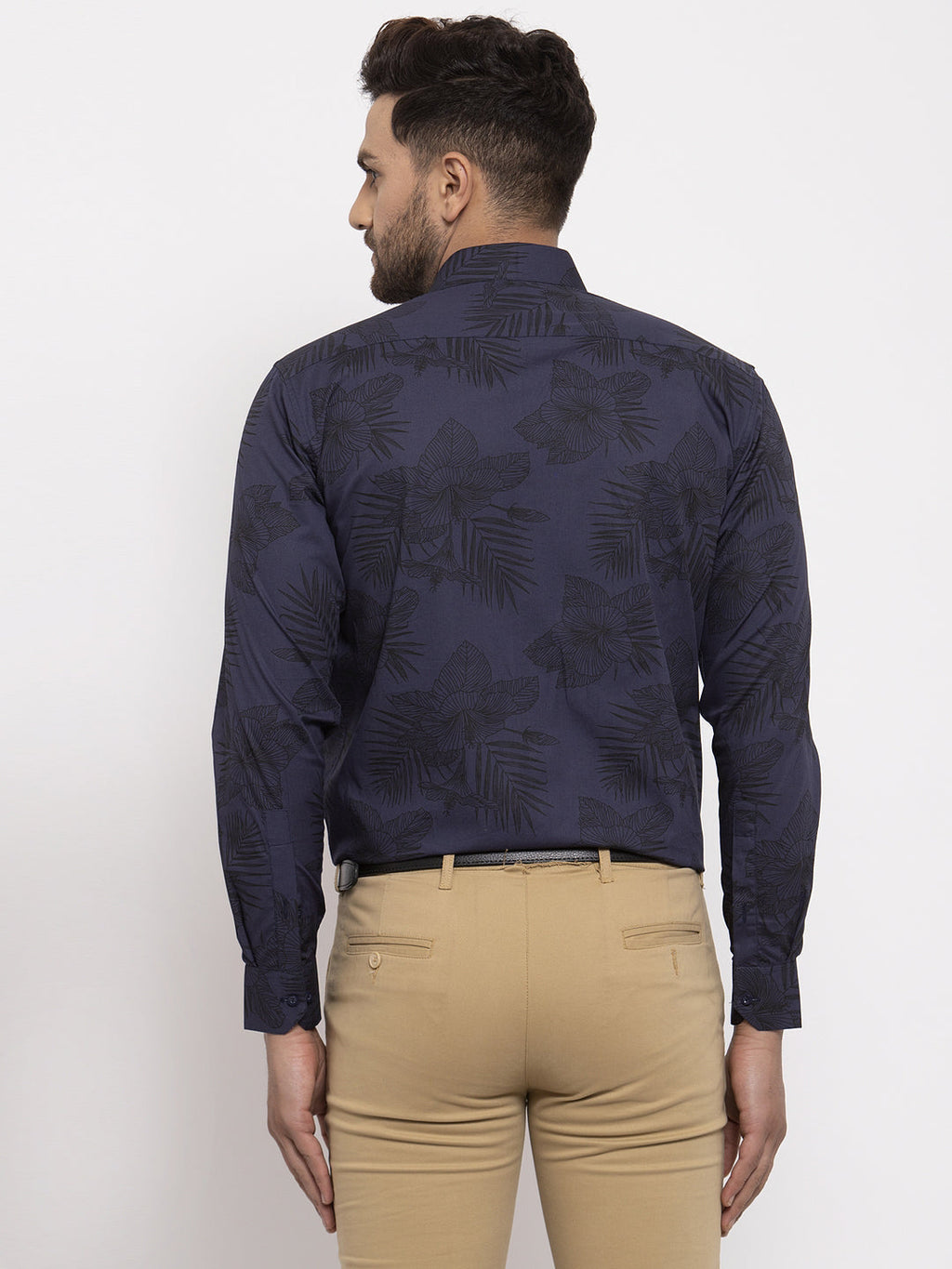Jainish Navy Men's Cotton Printed Formal Shirt's ( SF 775Navy ) - Distacart