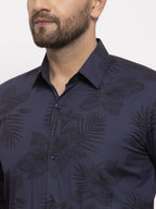 Jainish Navy Men's Cotton Printed Formal Shirt's ( SF 775Navy ) - Distacart