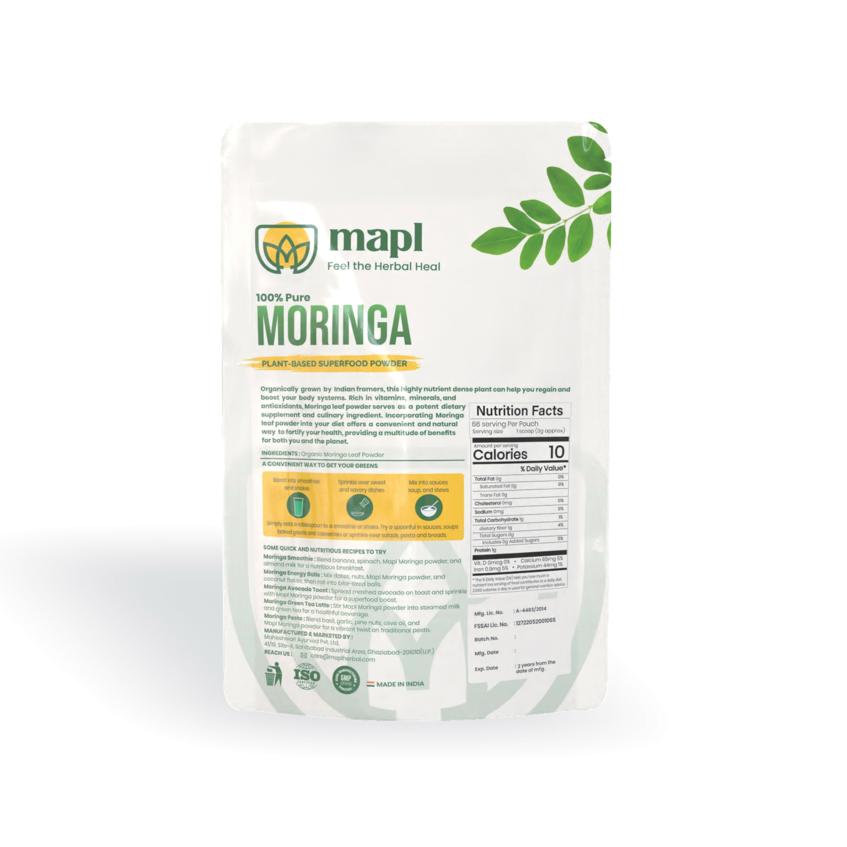 MAPL Pure Moringa Leaf Powder - Distacart