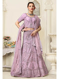 Myra Lilac Net Heavy Embroidered Lehenga Choli