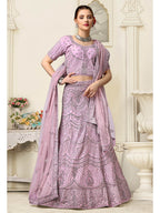 Myra Lilac Net Heavy Embroidered Lehenga Choli