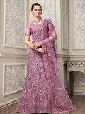 Myra Lilac Net Heavy Embroidered Lehenga Choli