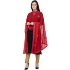 A R Silk Chiffon Gota Patti Fancy Dupatta Color Red Dupatta or Chunni