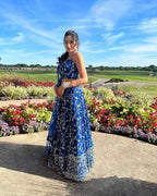 Lehenga Mart Designer Wedding Lehenga Choli For Women - Blue