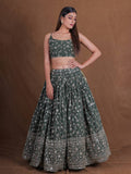 Lehenga Mart Designer Wedding Lehenga Choli For Women - Green