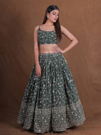 Lehenga Mart Designer Wedding Lehenga Choli For Women - Green
