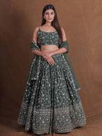 Lehenga Mart Designer Wedding Lehenga Choli For Women - Green