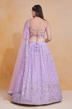 Lehenga Mart Designer Wedding Lehenga Choli For Women - Lilac