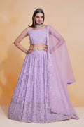 Lehenga Mart Designer Wedding Lehenga Choli For Women - Lilac