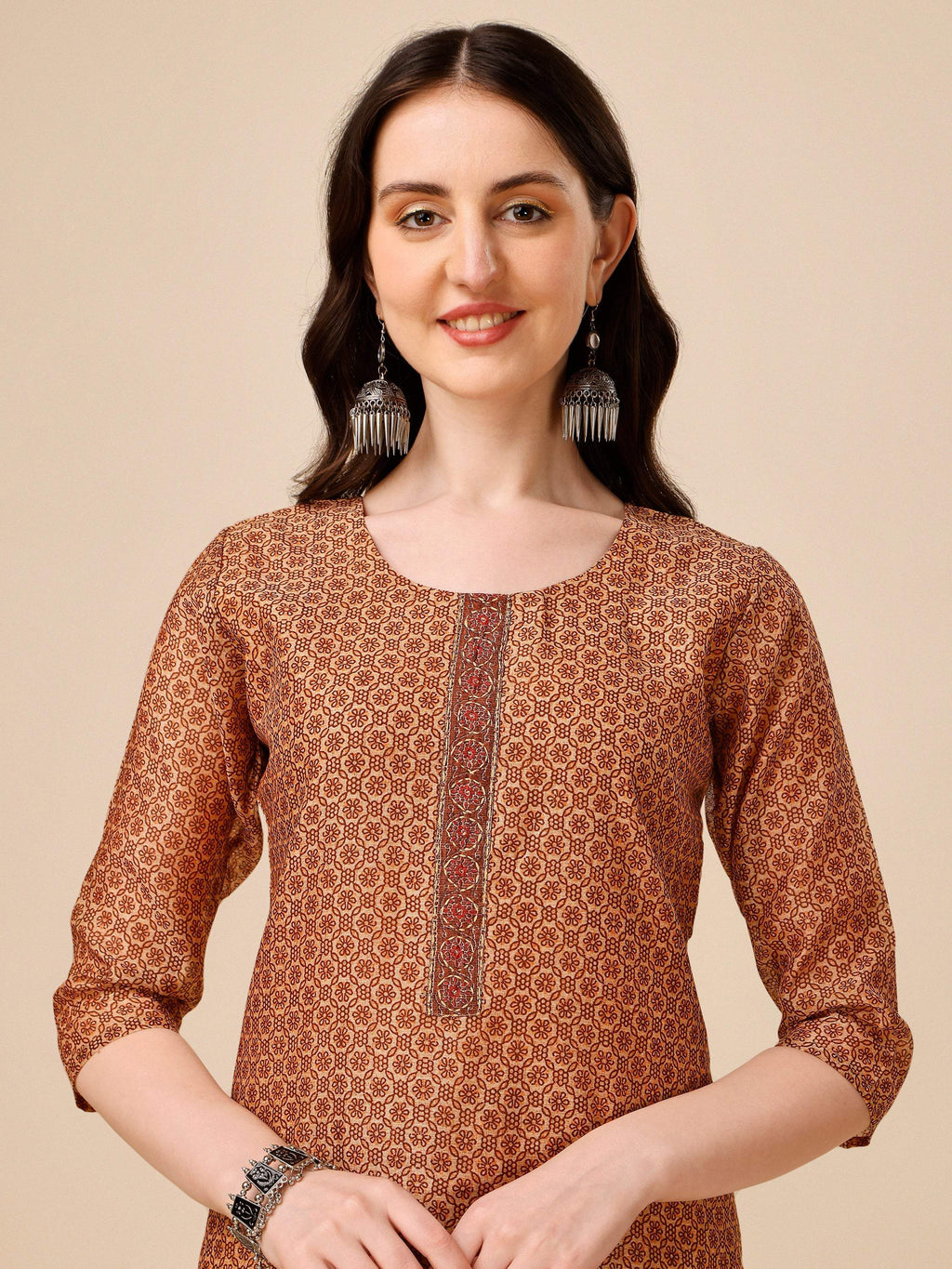 Floral Printed Kurta With Pant And Dupatta Set, Multicolor - Hiral Fashion - Distacart