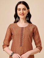 Floral Printed Kurta With Pant And Dupatta Set, Multicolor - Hiral Fashion - Distacart