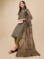 Printed Kurta With Pant And Dupatta Set, Multicolor - Hiral Fashion - Distacart