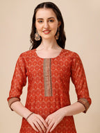 Floral Printed Kurta With Pant And Dupatta Set, Multicolor - Hiral Fashion - Distacart