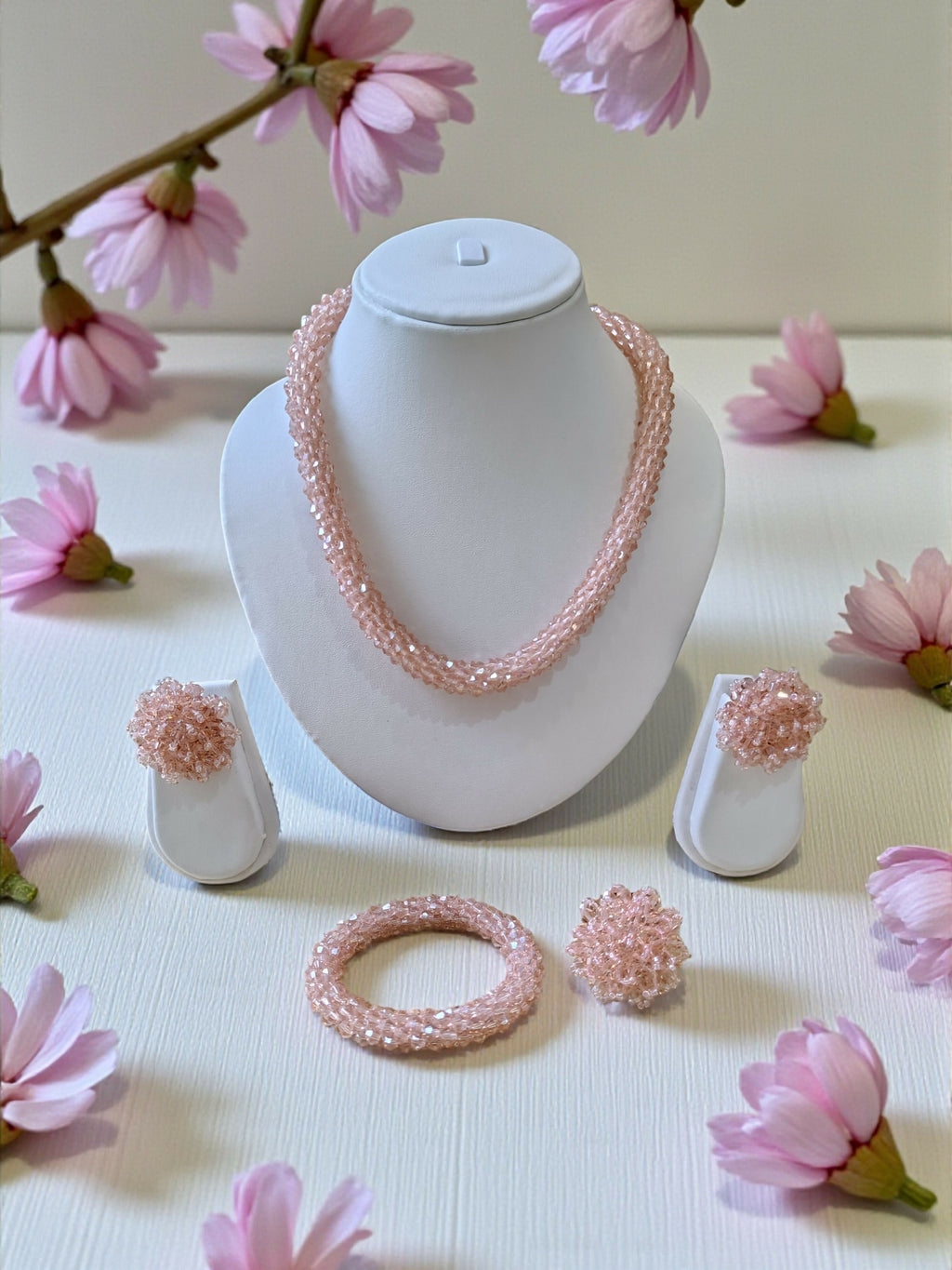 Inhanns Rangshine 4-In-1 Crystal Glam Set - Handmade - Peach