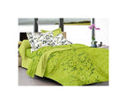 Vamika Printed Cotton Mehandi Color Bedsheet With Pillow Covers (LEOC_1_M)