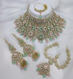 Jewel City Traditional Kundan Bridal Jewelry for Women Handcrafted Necklace with Earrings, Maang Tikka, Indian Wedding Jewellery Set - Distacart