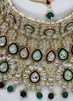 Jewel City Traditional Kundan Bridal Jewelry for Women Handcrafted Necklace with Earrings, Maang Tikka, Indian Wedding Jewellery Set