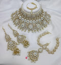 Jewel City Traditional Kundan Bridal Jewelry for Women Handcrafted Necklace with Earrings, Maang Tikka, Indian Wedding Jewellery Set