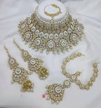 Jewel City Traditional Kundan Bridal Jewelry for Women Handcrafted Necklace with Earrings, Maang Tikka, Indian Wedding Jewellery Set