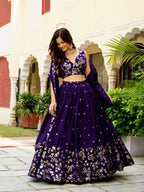 Lehenga Mart Designer Indian Wedding Lehenga Choli-Blue - Distacart