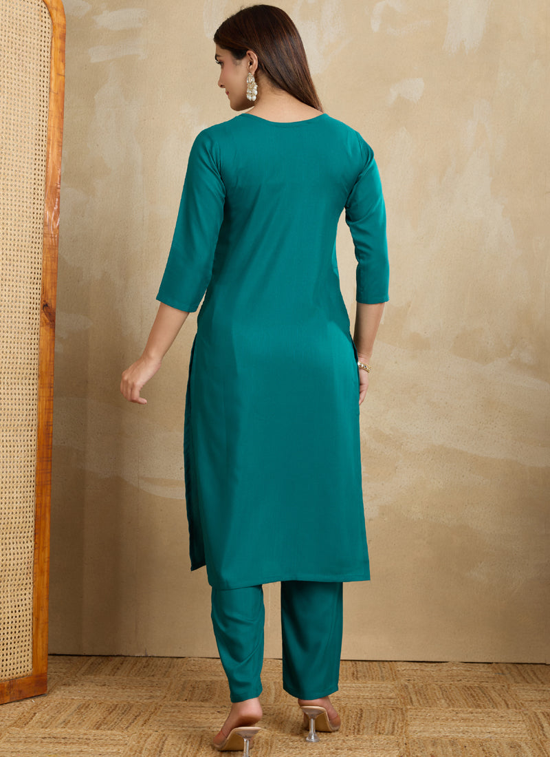 Prazu Fashion Rama Printed Cotton Blend Kurta Pant Set - Distacart