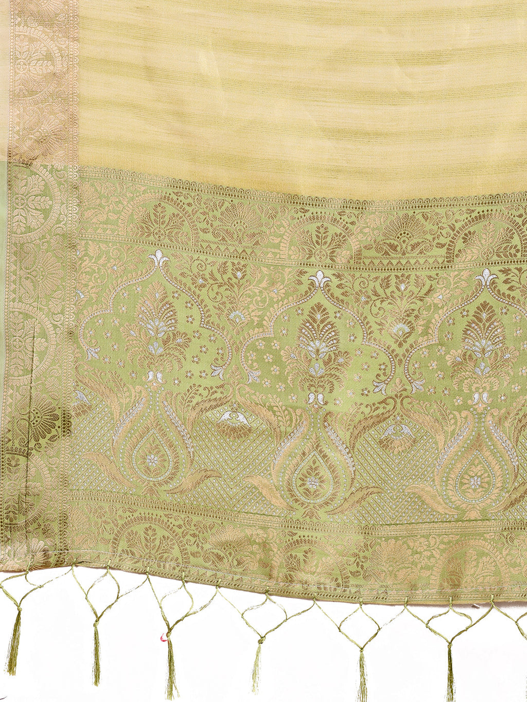 Shree Shyam Fashion Light Green Organza Saree - Ethereal Sophistication in Every Fold