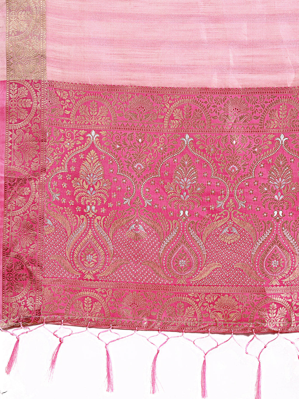 Shree Shyam Fashion Pink Organza Saree - Ethereal Sophistication in Every Fold