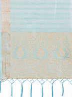 Shree Shyam Fashion Light Blue Organza Saree - Ethereal Sophistication in Every Fold